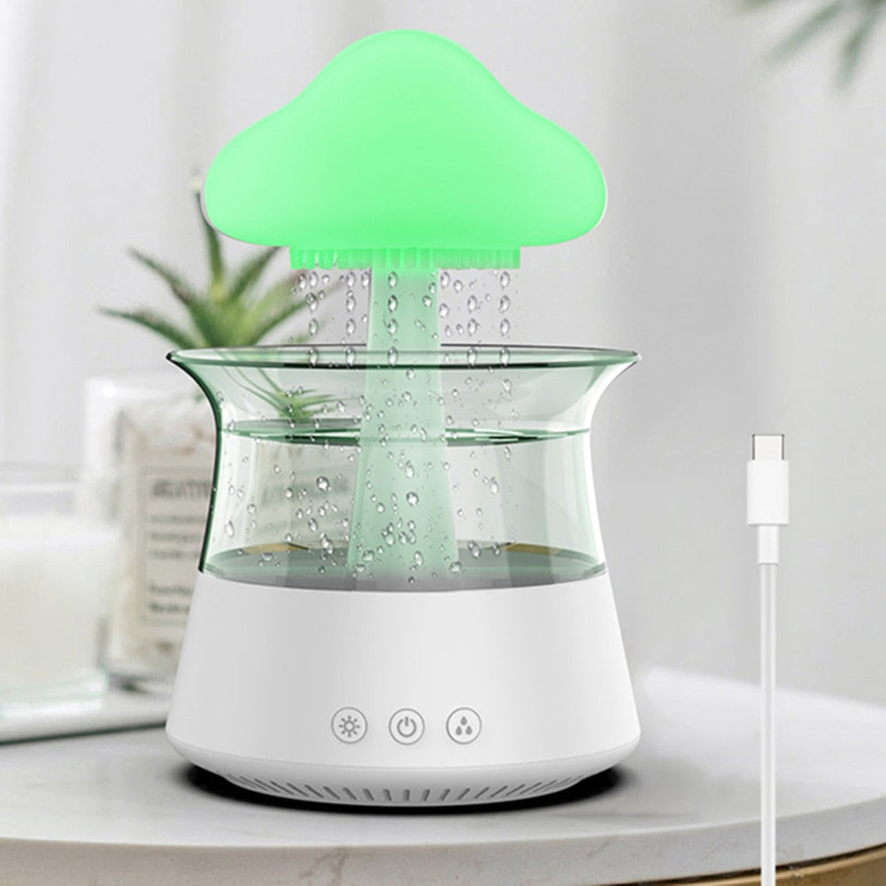 ShroomCloud 2.0 Air Humidifier - Rain & Cloud Aromatherapy Lamp + Essential Oil Diffuser