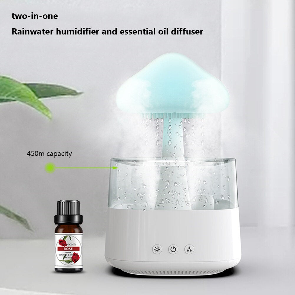 ShroomCloud 2.0 Air Humidifier - Rain & Cloud Aromatherapy Lamp + Esse ...