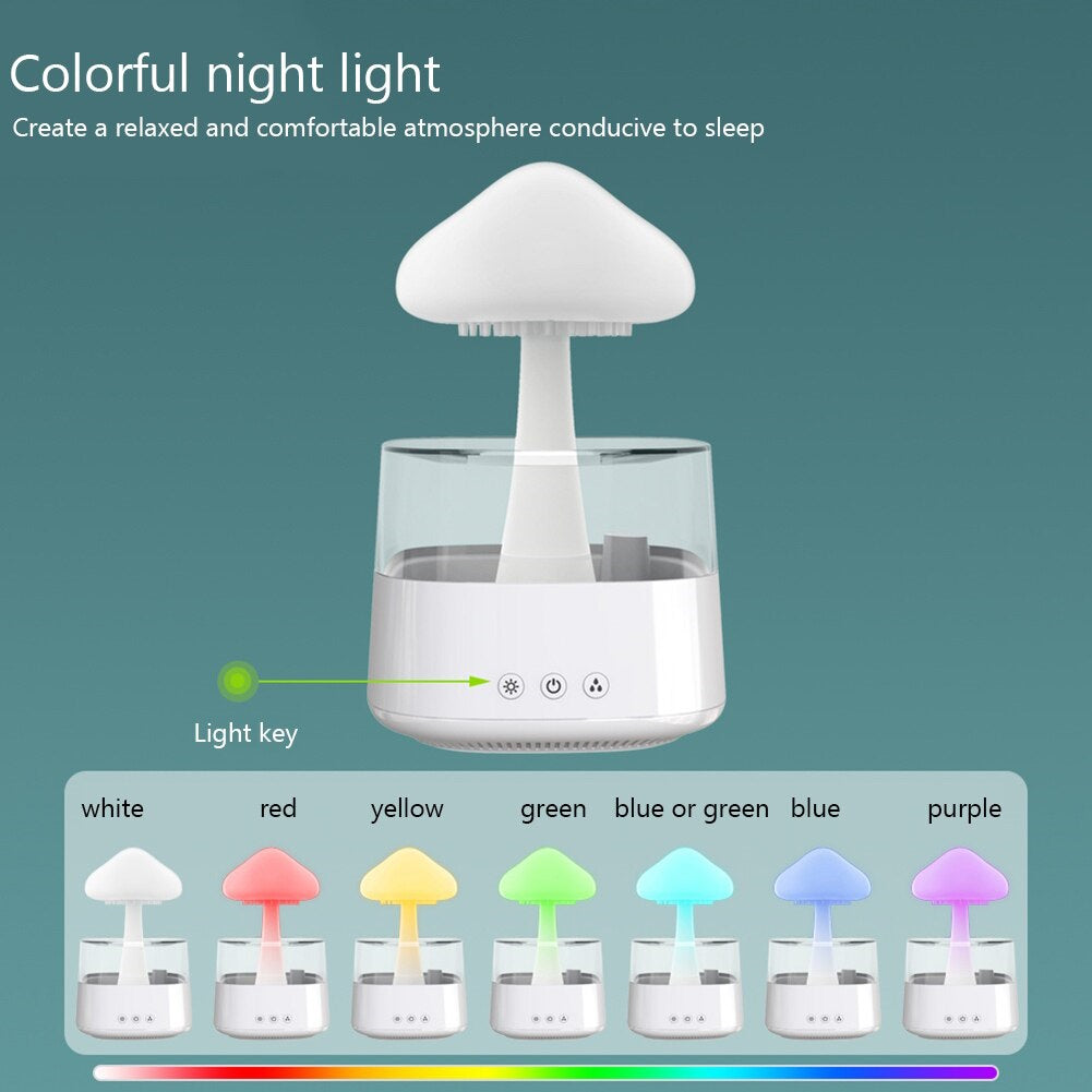 ShroomCloud 2.0 Air Humidifier - Rain & Cloud Aromatherapy Lamp + Essential Oil Diffuser